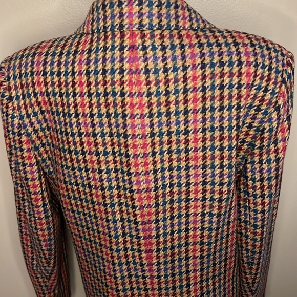 VTG 100% wool blazer houndstooth  - 10-12 - Picture 7 of 14
